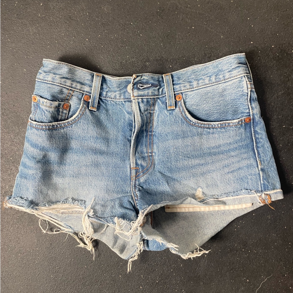 Custom distressed levis shorts